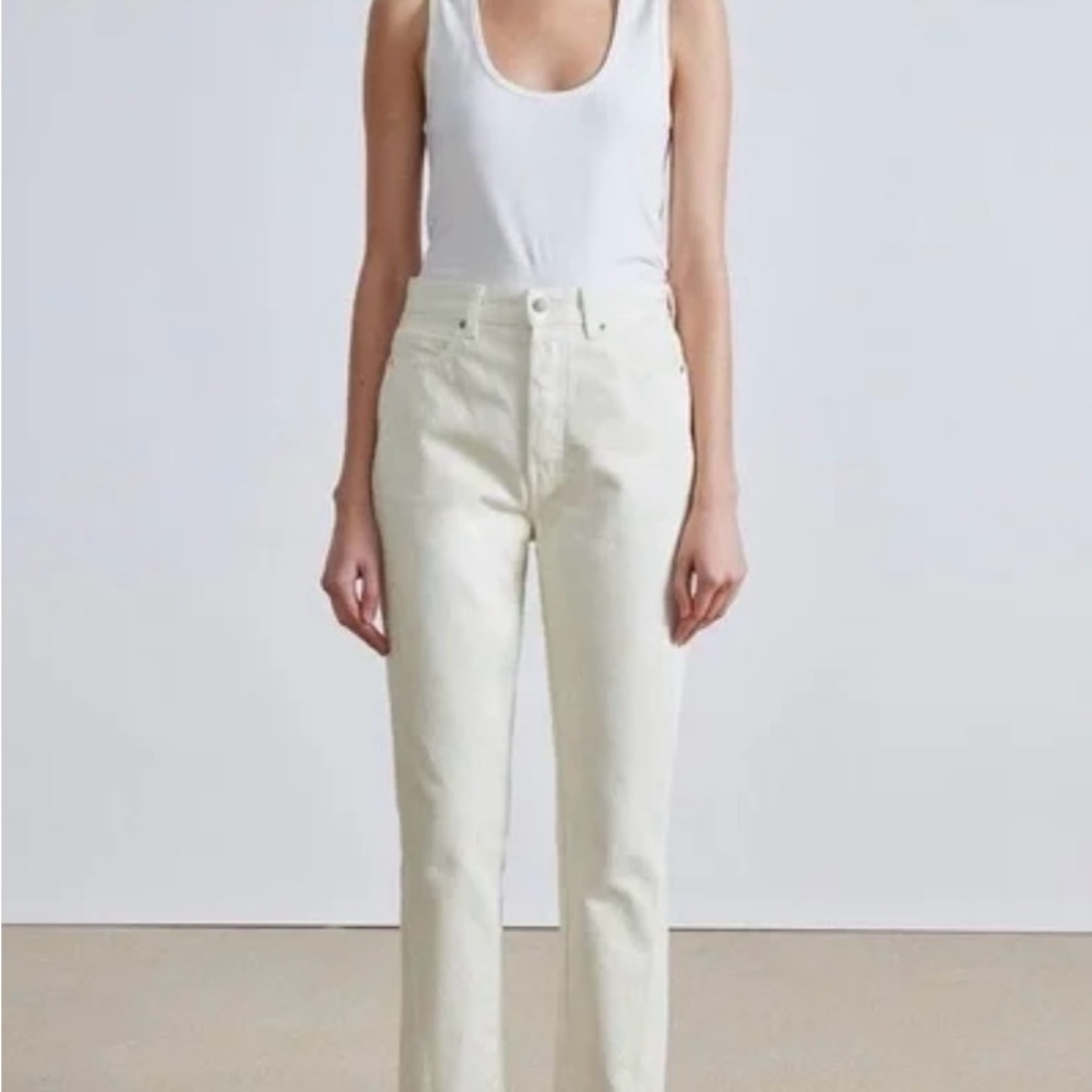 Apiece Apart Camilla Jean in Ecru - Size 27 - NWT Cropped Pant Denim